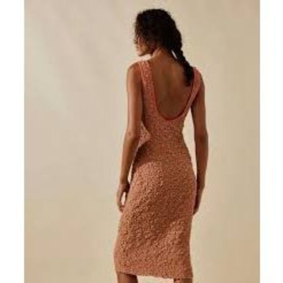 Free People Set the Bar Smocked Midi Dress - Picture 1 of 9